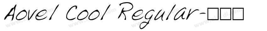 Aovel Cool Regular字体转换